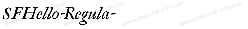 SFHello-Regula字体转换