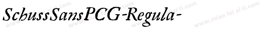 SchussSansPCG-Regula字体转换