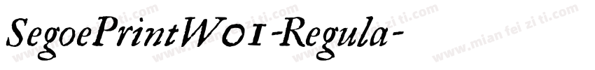 SegoePrintW01-Regula字体转换