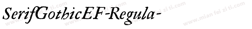 SerifGothicEF-Regula字体转换