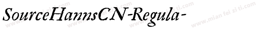 SourceHannsCN-Regula字体转换