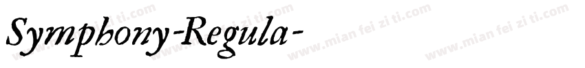 Symphony-Regula字体转换