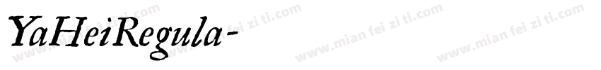YaHeiRegula字体转换