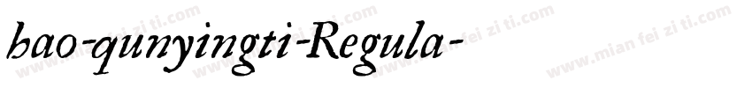 hao-qunyingti-Regula字体转换
