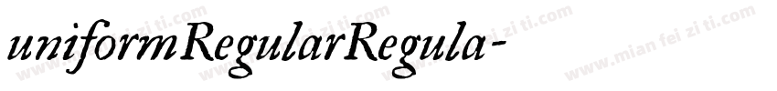 uniformRegularRegula字体转换