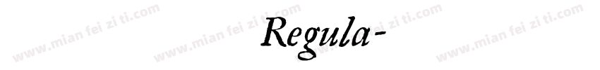 黄引齐小毛楷Regula字体转换