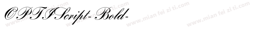 OPTIScript-Bold字体转换