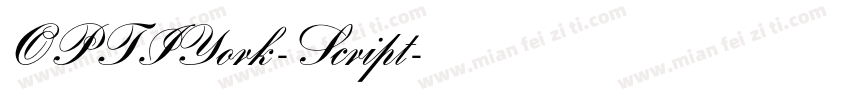 OPTIYork-Script字体转换