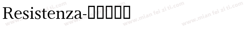 Resistenza字体转换