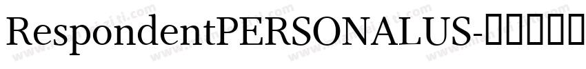 RespondentPERSONALUS字体转换