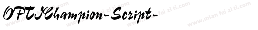 OPTIChampion-Script字体转换