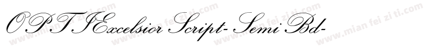 OPTIExcelsiorScript-SemiBd字体转换
