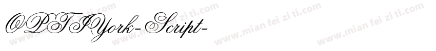 OPTIYork-Script字体转换