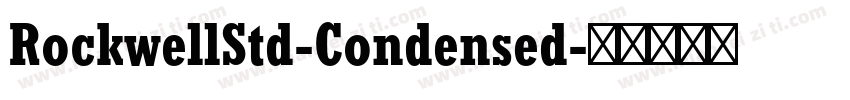 RockwellStd-Condensed字体转换