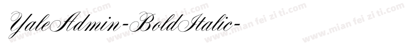 YaleAdmin-BoldItalic字体转换