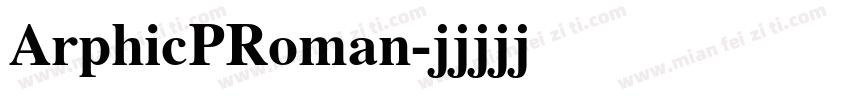 ArphicPRoman字体转换