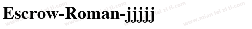 Escrow-Roman字体转换