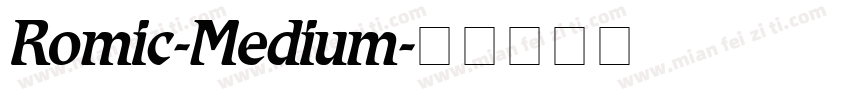 Romic-Medium字体转换