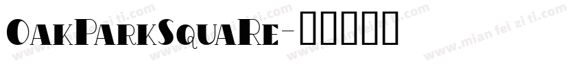 OakParkSquaRe字体转换