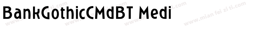 BankGothicCMdBT-Medi字体转换
