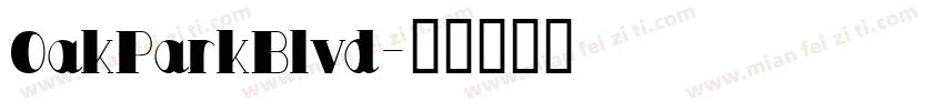 OakParkBlvd字体转换
