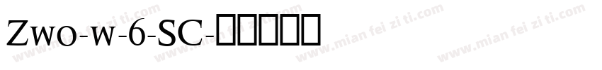 Zwo-w-6-SC字体转换