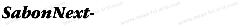 SabonNext字体转换