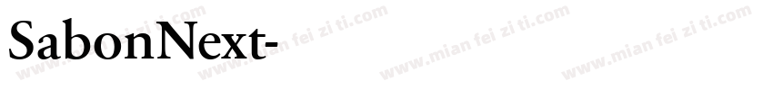 SabonNext字体转换
