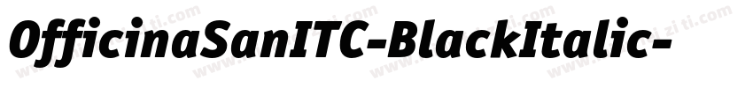 OfficinaSanITC-BlackItalic字体转换