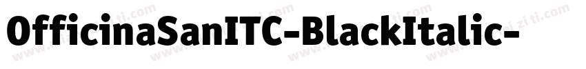 OfficinaSanITC-BlackItalic字体转换