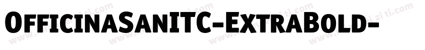 OfficinaSanITC-ExtraBold字体转换