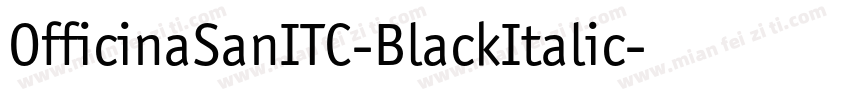 OfficinaSanITC-BlackItalic字体转换