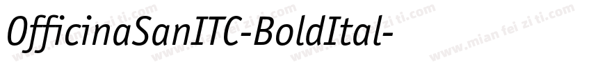 OfficinaSanITC-BoldItal字体转换