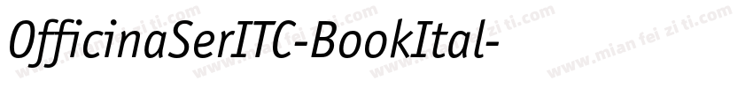 OfficinaSerITC-BookItal字体转换