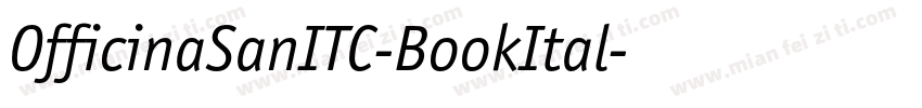 OfficinaSanITC-BookItal字体转换