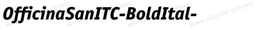 OfficinaSanITC-BoldItal字体转换