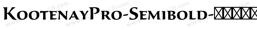 KootenayPro-Semibold字体转换