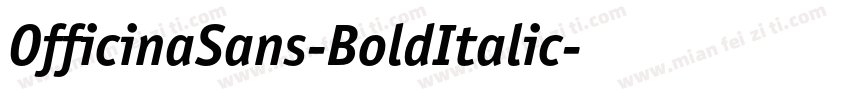 OfficinaSans-BoldItalic字体转换