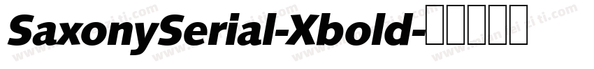 SaxonySerial-Xbold字体转换