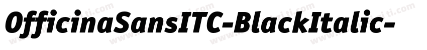 OfficinaSansITC-BlackItalic字体转换