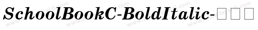 SchoolBookC-BoldItalic字体转换