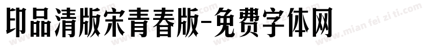 印品清版宋青春版字体转换