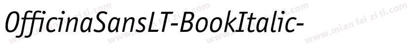 OfficinaSansLT-BookItalic字体转换