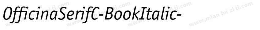 OfficinaSerifC-BookItalic字体转换