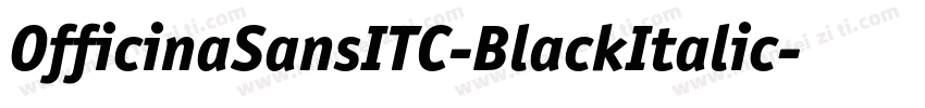 OfficinaSansITC-BlackItalic字体转换