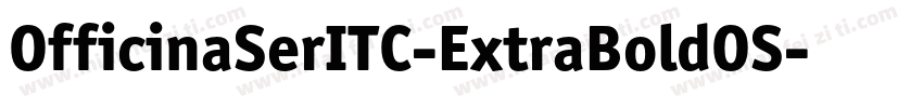 OfficinaSerITC-ExtraBoldOS字体转换