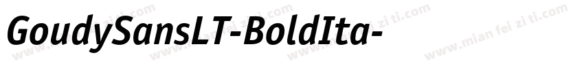 GoudySansLT-BoldIta字体转换