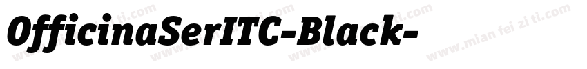 OfficinaSerITC-Black字体转换