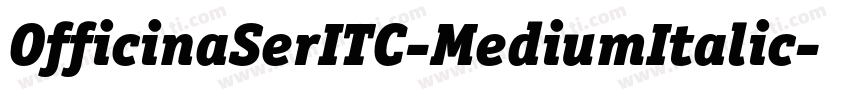 OfficinaSerITC-MediumItalic字体转换