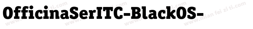 OfficinaSerITC-BlackOS字体转换